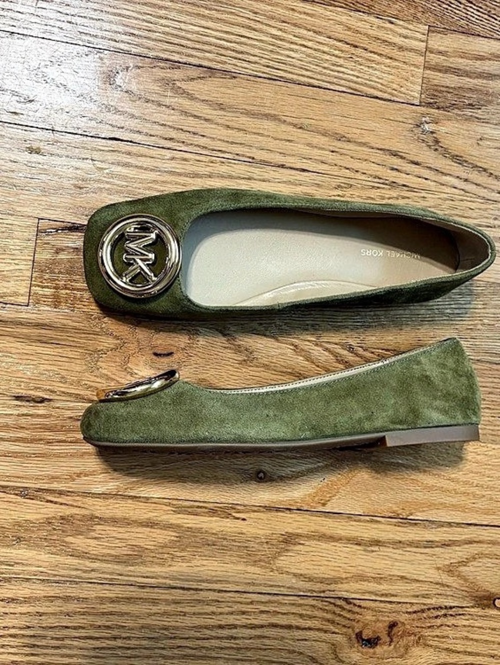 Michael Kors Milan Suede Ballet Flats Green